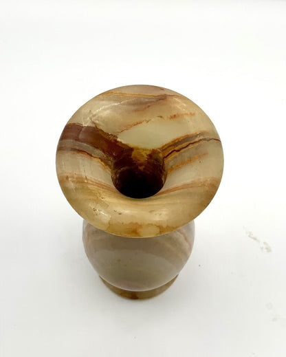 Onyx Carved Natural stone vase /ah