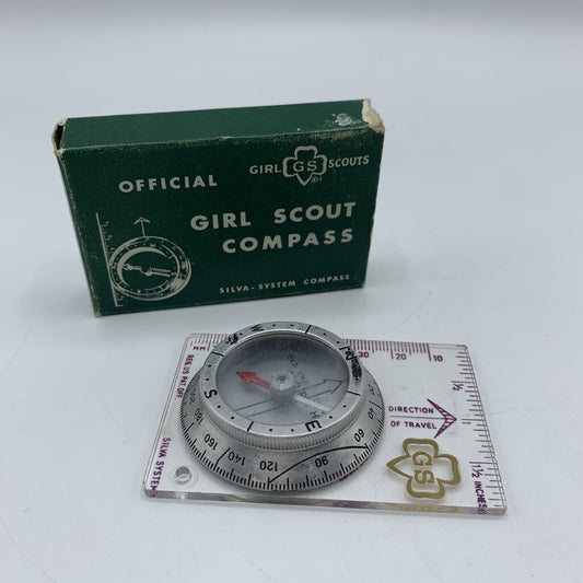 Vintage Silva-System Official Girl Scout Compass, in Box /hgo