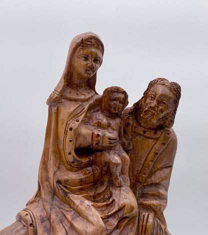 Hand Carved Olive Tree Wood The Holy Family /ah