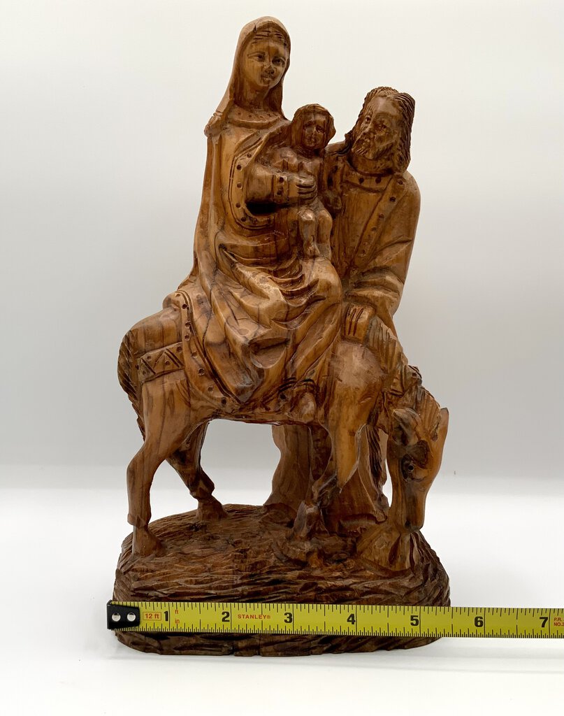 Hand Carved Olive Tree Wood The Holy Family /ah