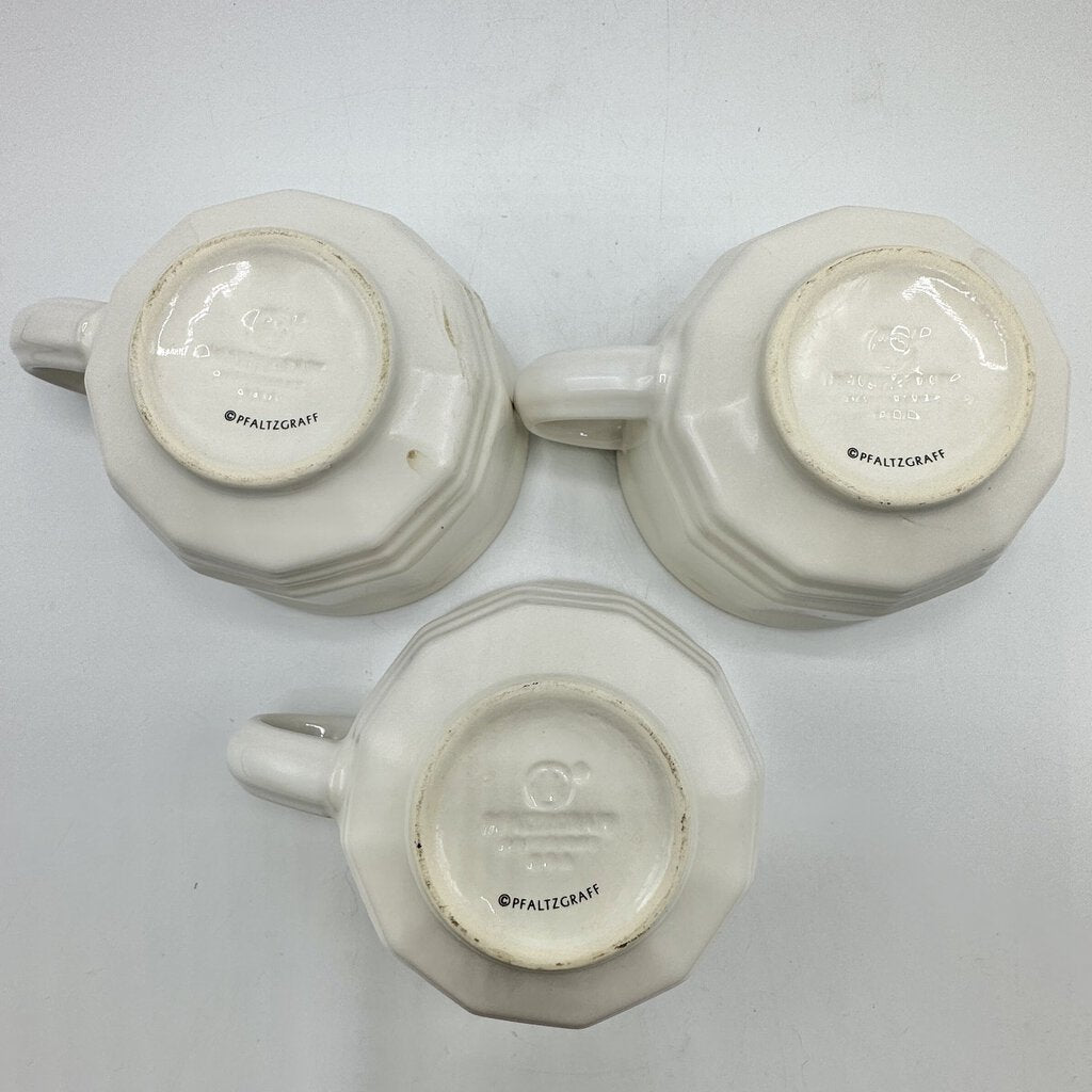 Set of 3 Pfalzgraff Christmas Heritage Flat Cups /cb