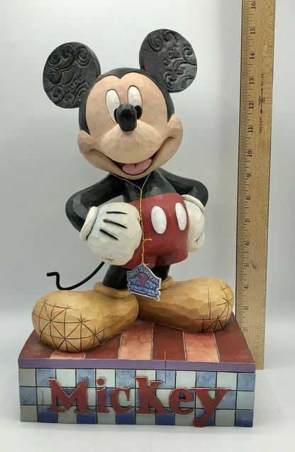 Jim Shore Walt Disney Showcase 15” Mickey Mouse “Big Smile Big Heart” Enesco Figurine /b