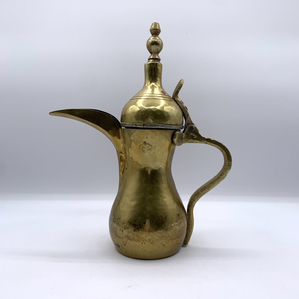 Vintage Brass Arabic Bedouin Dallah Coffee Pot /hge