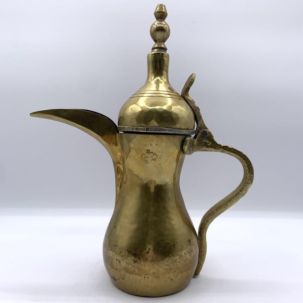 Vintage Brass Arabic Bedouin Dallah Coffee Pot /hge