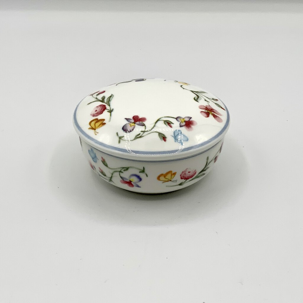 Villeroy & Boch 1748 Germany Mariposa Bone China Trinket Box /ah