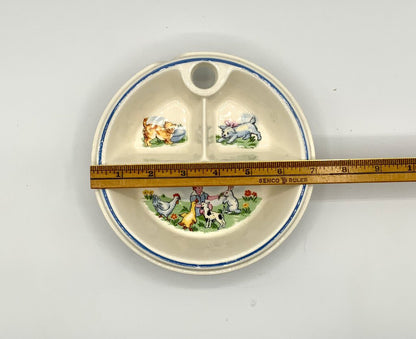 Vintage Baby Food Warming Dish /ah