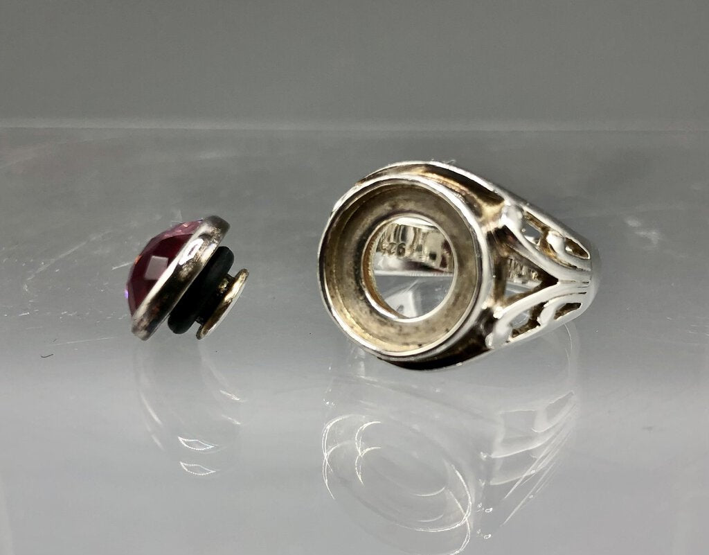 Kameleon 925 Sterling JewelPops Ring - Sz 8.25W /b