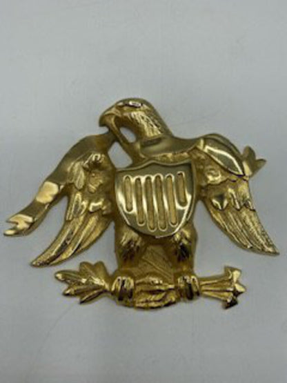 Solid Brass American Eagle w/Shield & Arrows Plaque /ro