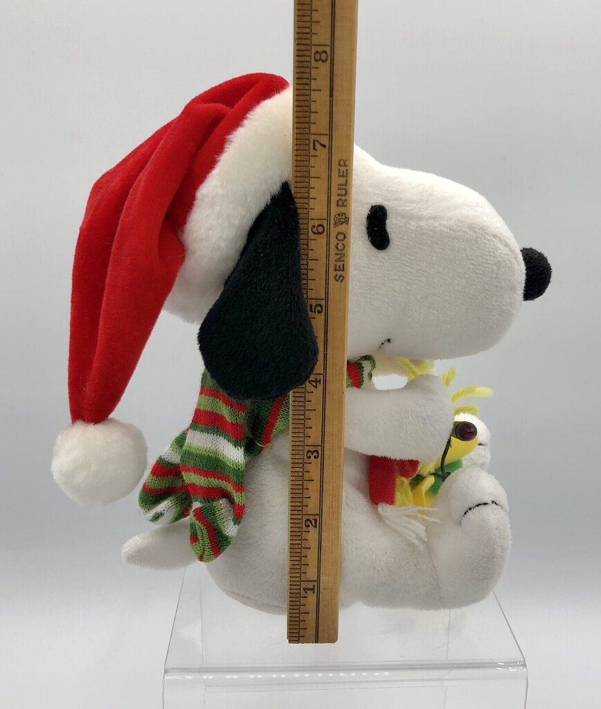 Vtg Christmas Hallmark Peanuts Plush Snoopy/ Woodstock w/ Light & Sound /b