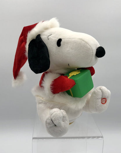 Vtg Christmas Peanuts Plush Snoopy w/ Lights & Sound /b