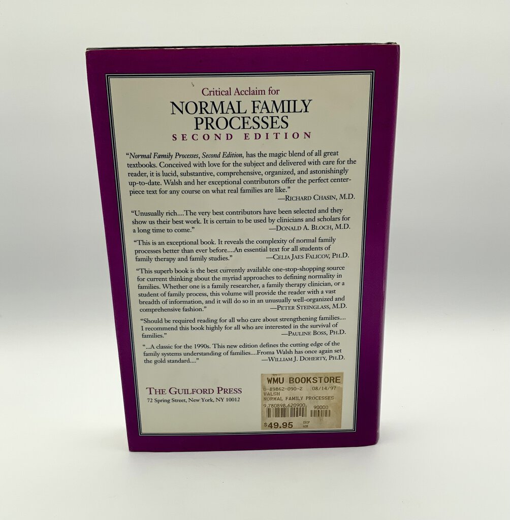 Normal Family Processes Second Edition Froma Walsh 1993 /ah