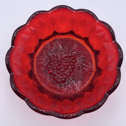 VIntage FENTON Ruby Red Glass Candy Dish /hge