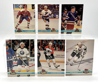 Lot of 199ea 1991 Topps Stadium Club Hockey Trading Cards and 3 Checklist Cards /ah