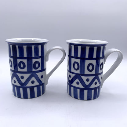 DANSK Arabesque Tall Mugs Set of 2 /hge