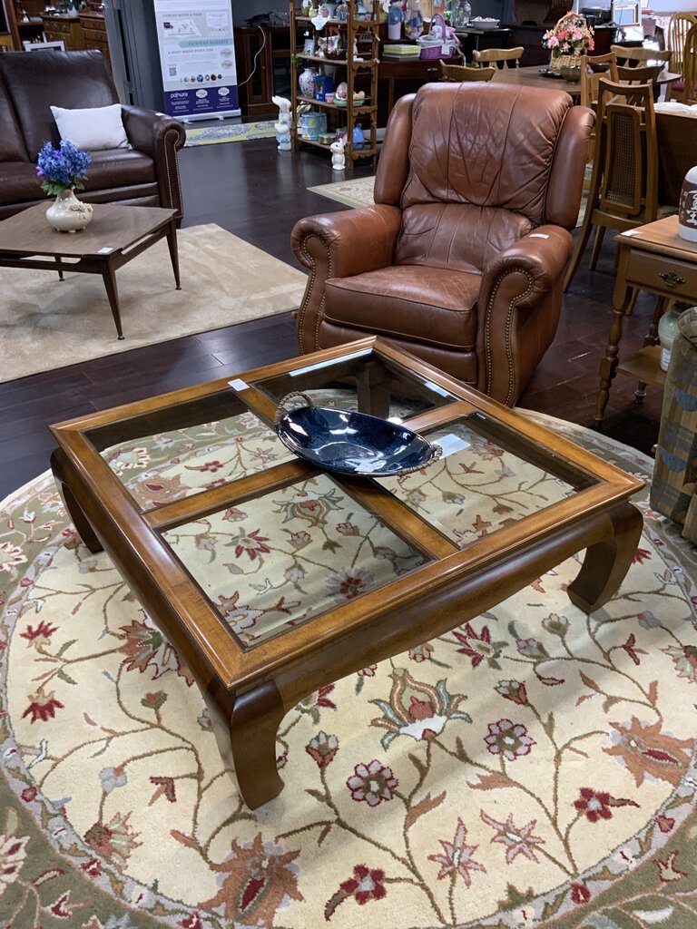 Coffee Table w/ glass inserts