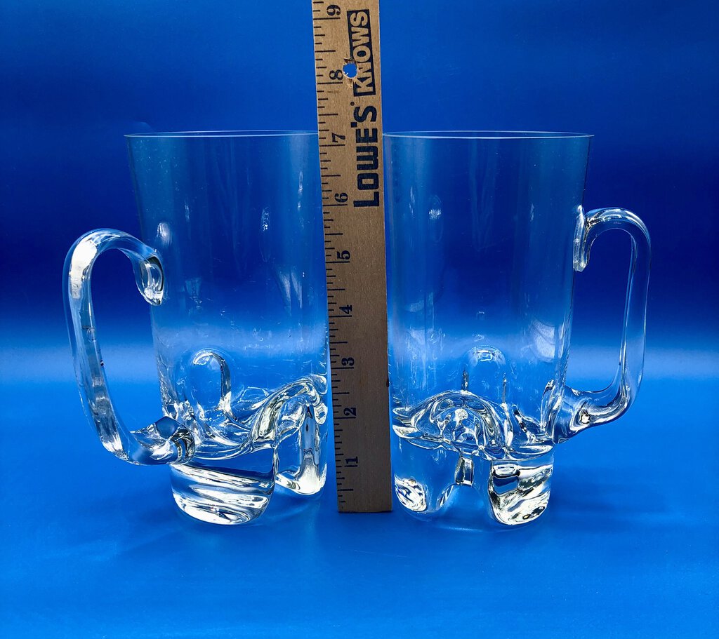 Set of 2 Iittala Sampo Glassware Mugs /b